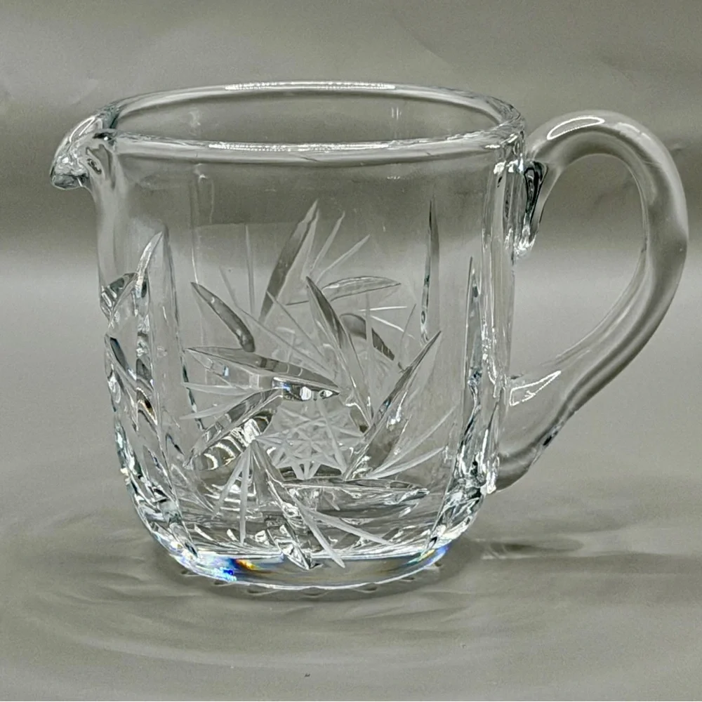 Vintage Anna Hutte Bleikristall Lead Crystal‎ Mini Creamer & Sugar Set ANN16